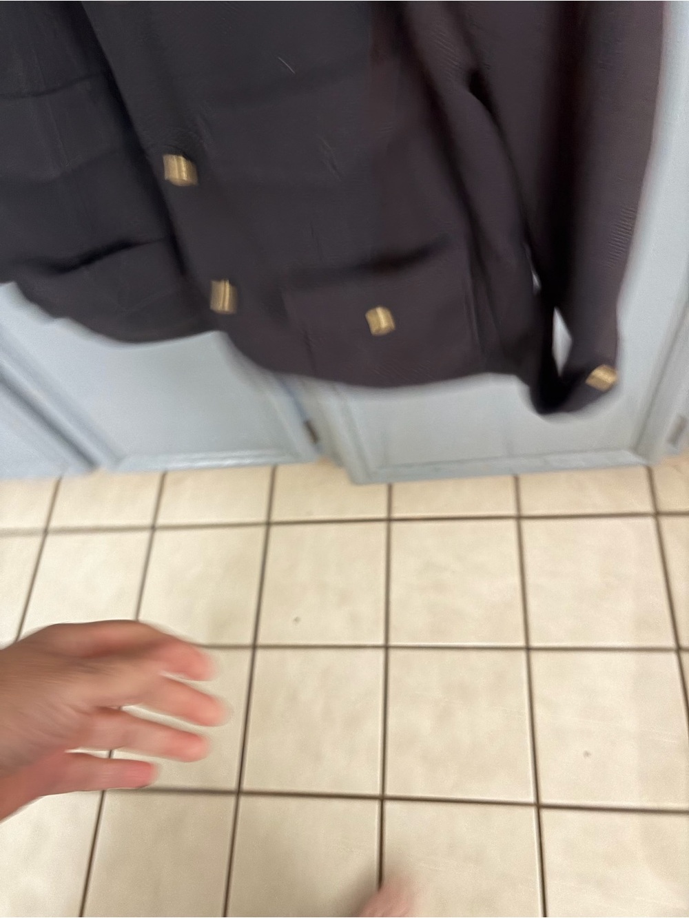 Mackage Black Wool Blend Blazer with Gold Buttons - Picture 5 of 14